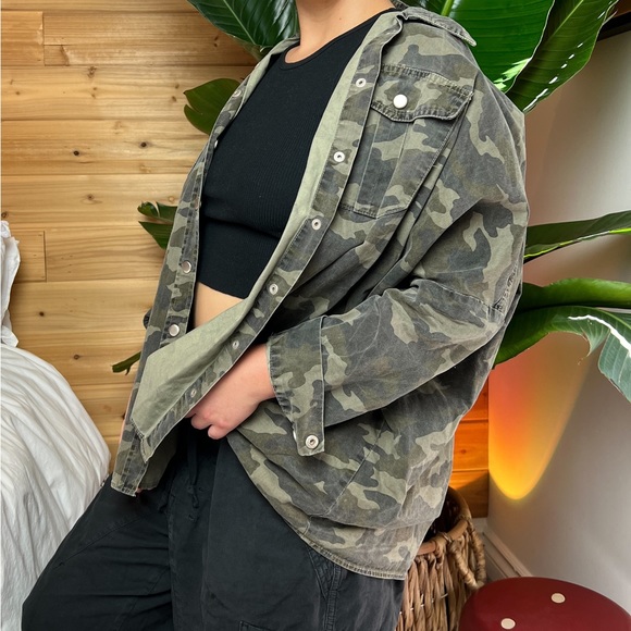 Camo Button Up - Picture 1 of 2